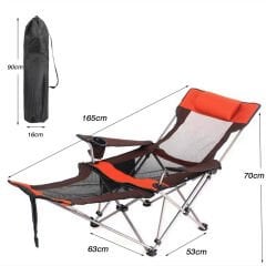 3 Kademeli Yatabilen Kamp Sandalyesi