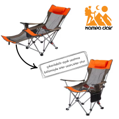 3 Kademeli Yatabilen Kamp Sandalyesi