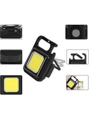 Keychain Light Şarj Edilebilir Şarjlı Mini Mıknatıslı El Feneri Anahtarlık Tirbuşon