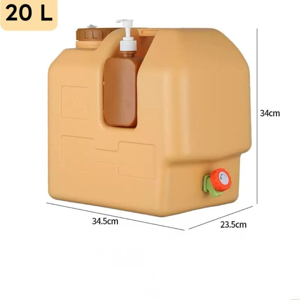 Açık Su Konteyneri Piknik Kamp İçme Kova Depolama Taşıyıcı 20L
