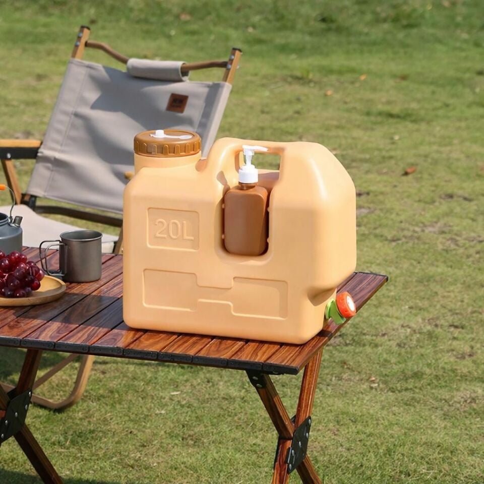 Açık Su Konteyneri Piknik Kamp İçme Kova Depolama Taşıyıcı 20L