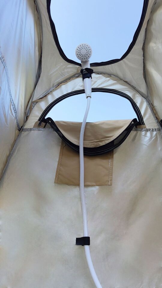 Giyinme Duş ve Wc Çadırı Bej Renk Otomatik Açılır