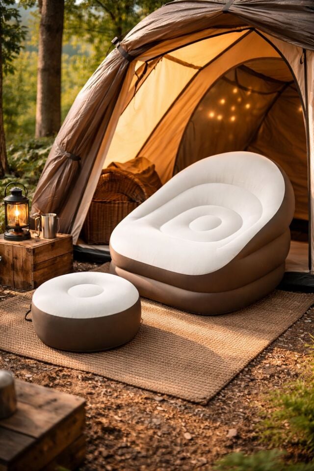 Tek Kişilik Şişme Koltuk (Ayak Dayama ve El Pompası Dahil)