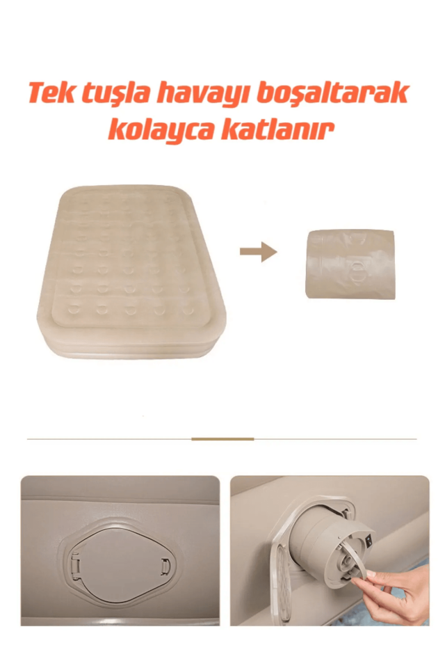 Şişme Kendinden Elektrikli Pompalı Yatak 152x198x40 cm